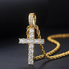 Cross Pendant Iced Out Necklace