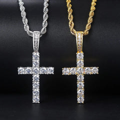 Cross Pendant Iced Out Necklace
