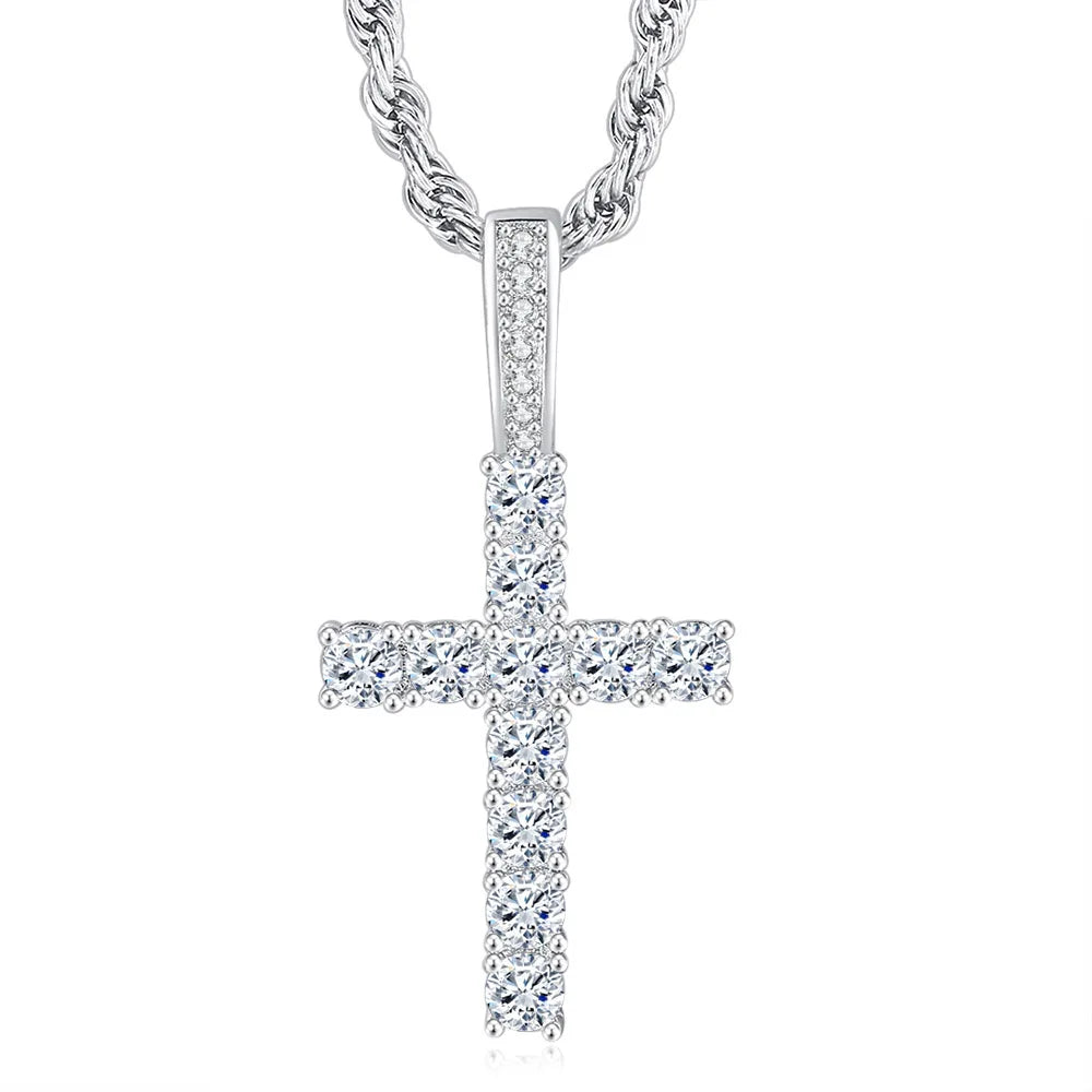 Cross Pendant Iced Out Necklace