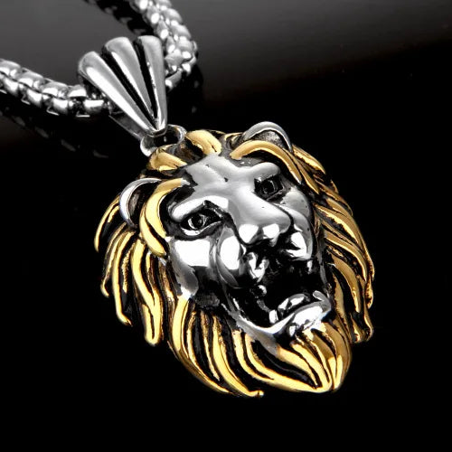 Lion Head Pendant Necklace