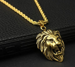 Lion Head Pendant Necklace