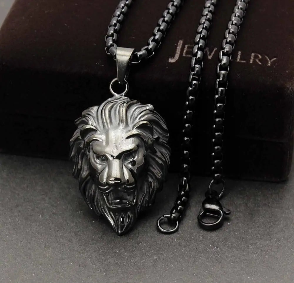 Lion Head Pendant Necklace