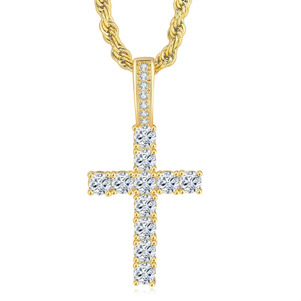 Cross Pendant Iced Out Necklace