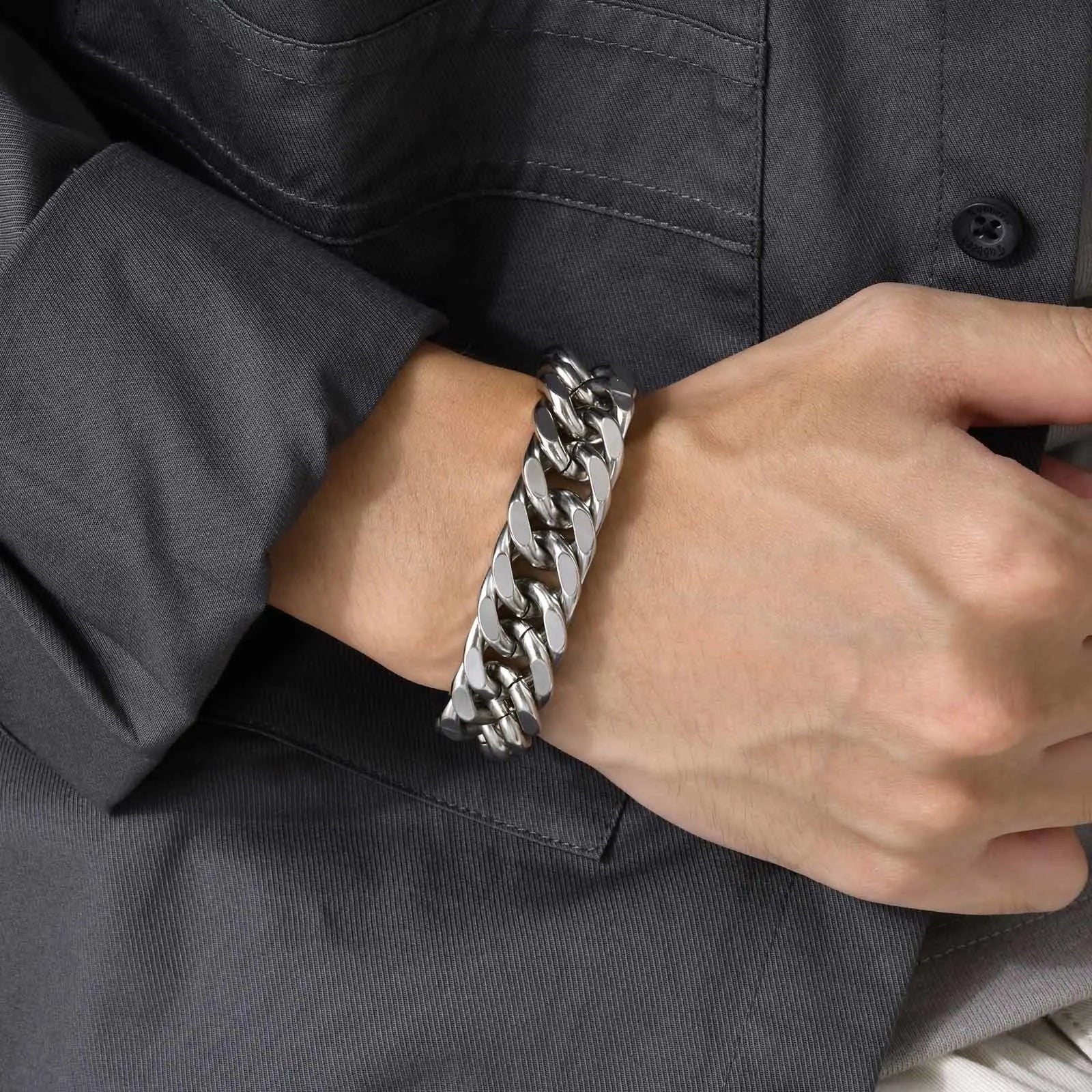 Men’s Stainless Steel Cuban Link Bracelet