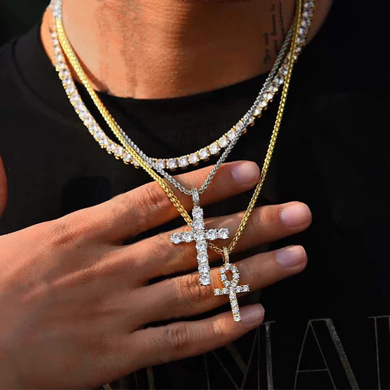 Cross Pendant Iced Out Necklace