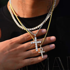 Cross Pendant Iced Out Necklace